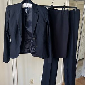 J. Crew Navy Women's Pantsuit & Skirt (3-piece set)